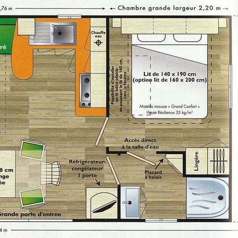 MOBILHOME 6 personnes - SUPER CORDELIA -3 chambres