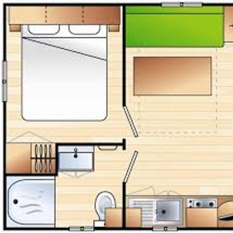 MOBILHOME 2 personas - SUPER ASTRIA - 1 habitación