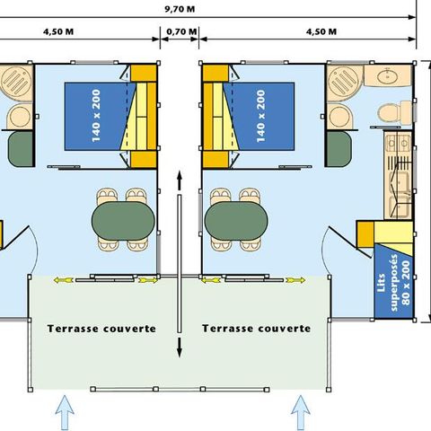 CHALET 4 persone - HLL TRIANON - 2 camere da letto