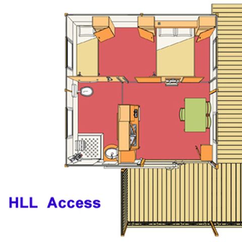 CHALET 3 persone - HLL ACCESS PMR - 1 camera da letto
