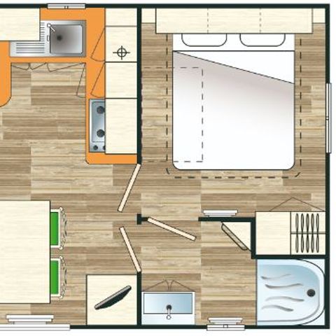 Mobile home 4 persons - SUPER TITANIA 32m² - French apartment