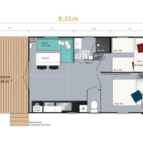 Mobilheim 5 personen - Loggia Bay