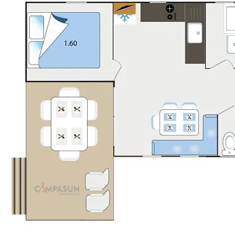 Mobile home 6 persons - Lavande - 28m² - 3 bedrooms