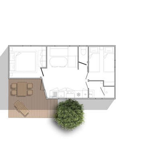Mobile home 4 persons - JUNGLE 2 bedrooms