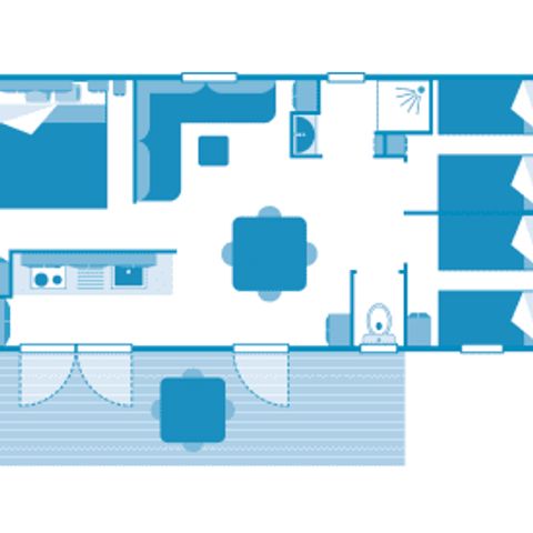 Mobilhome 6 personnes - Cottage 6p 3ch ****