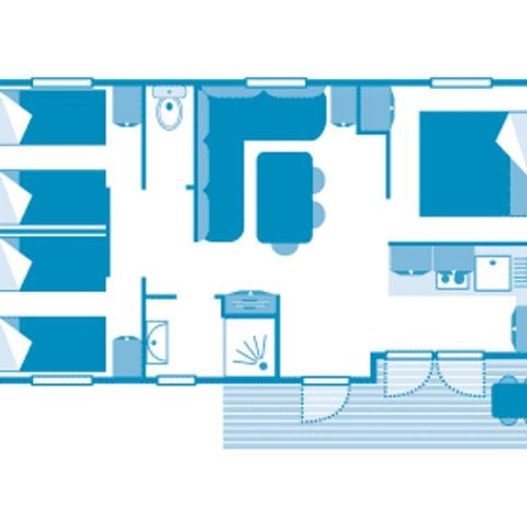 BUNGALOW 7 personnes - Cottage 6/7p 3ch ***