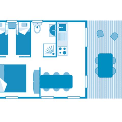 Safaritent 6 personen - Lodge 6p 2ch ****