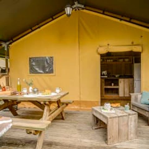 Canvas and wooden tent 6 persons - Lodge 6p 2ch ****