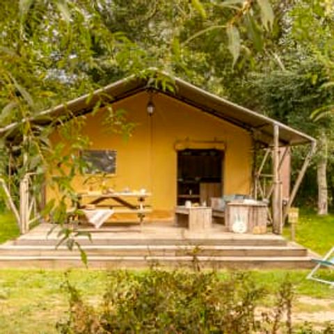 Canvas and wooden tent 6 persons - Lodge 6p 2ch ****