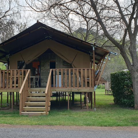 Lodge 4 personen - LODGE SAFARI mit Sanitäranlagen