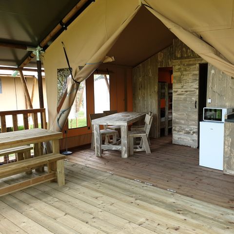 Lodge 4 personen - LODGE SAFARI mit Sanitäranlagen
