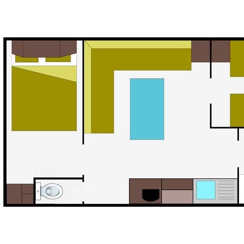 MOBILHOME 5 personnes - 21M² deuxième catégorie