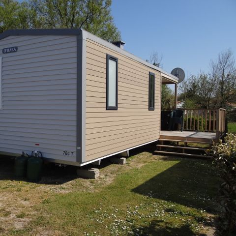 Mobilheim 4 Personen - Mobil Home 2 Zi 4/5 Pers halboffene Terrasse, TV, ohne Klimaanlage