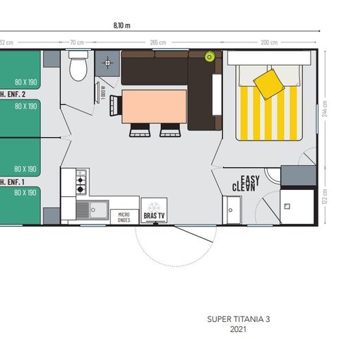 MOBILE HOME 7 people - Mobile-home Pinède Mercredi/Wednesday 6/7 pers