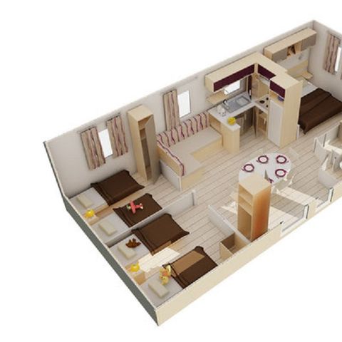 MOBILHOME 6 personas - Confort + 3 habitaciones 6 personas Mar