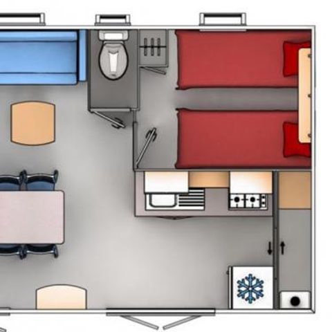 MOBILHOME 5 personas - 2 habitaciones para 4/5 personas