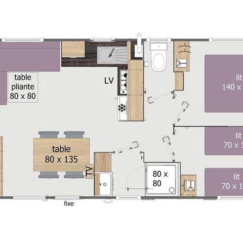 BUNGALOW 8 personnes - Premium - 4 chambres