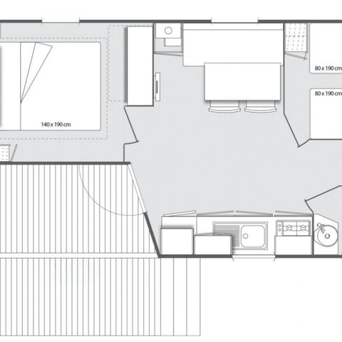 MOBILE HOME 6 people - Evasion 2 bedrooms 23m² (23m²)