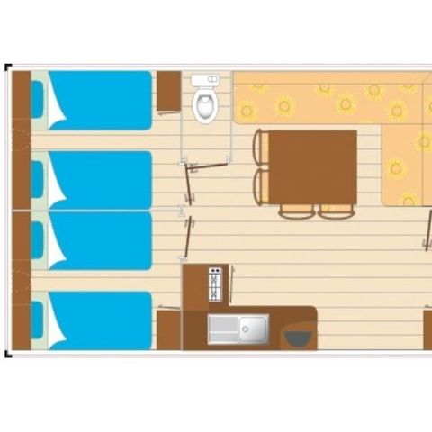 MOBILHOME 8 personnes - Loisir 8 personnes 3 chambres 35m²