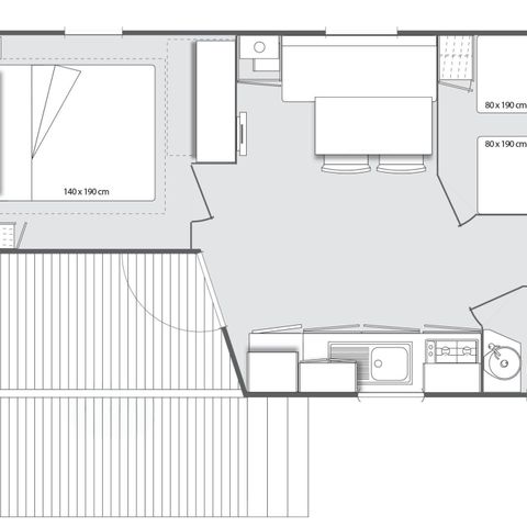 MOBILE HOME 6 people - Evasion 2 bedrooms 23m² (23m²)