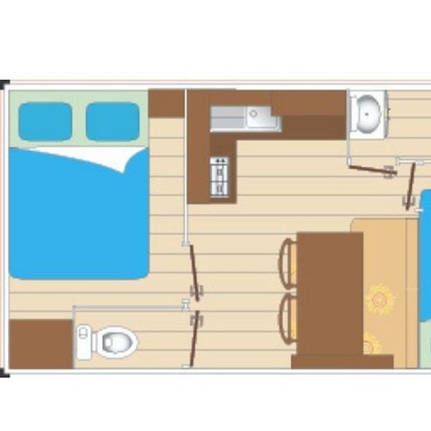 BUNGALOW 4 personnes -  Cocoon 2 chambres 18m²