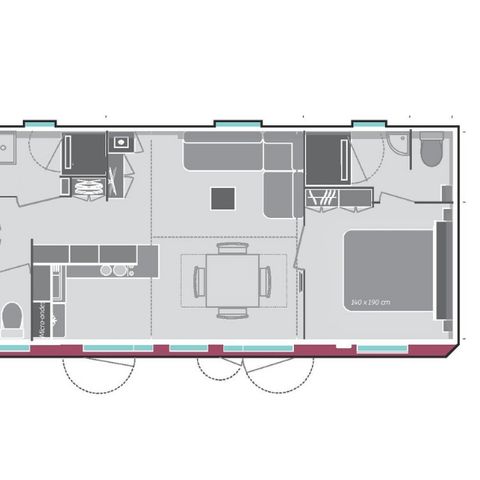 MOBILHOME 8 personnes - Mobil-home Premium 8 personnes 3 chambres 2 sdb