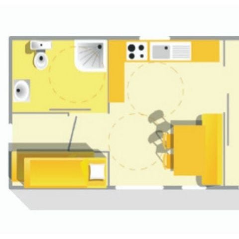 Mobile home 6 persons - Evasion - PMR - 2 bedrooms - 28m² - For