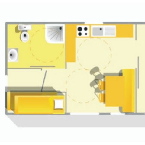 Mobilheim 6 personen - Evasion - PMR - 2 Zimmer - 28m²