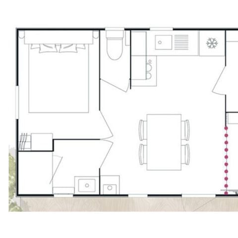 Stacaravan 6 personen - Stacaravan Evasion 6 personen 2 kamers 28m² - Stacaravan voor 6 personen
