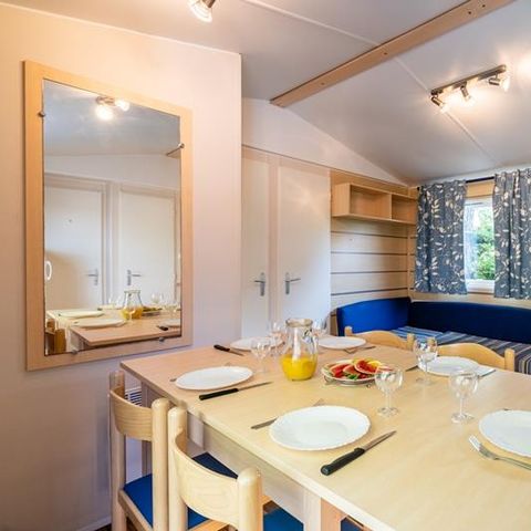 BUNGALOW 6 personnes - Mobil-home Forêt 34.5m² (3 chambres) (+ de 10 ans) + Terrasse + TV 4/6 pers