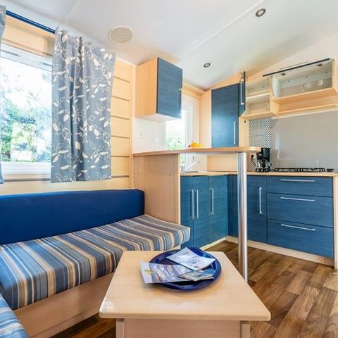 BUNGALOW 6 personnes - Mobil-home Forêt 34.5m² (3 chambres) (+ de 10 ans) + Terrasse + TV 4/6 pers