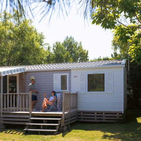 Mobilheim 8 personen - Mobilheim Sand 40m² (4 Zimmer) + TV + Überdachte Terrasse (+ 8 Jahre) 8 Pers.