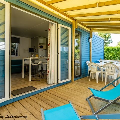 BUNGALOW 6 personnes - Grand Large 34.5m² (3 chambres M) (- de 8 ans) + TV + Terrasse