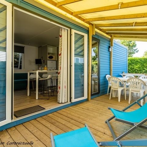 MOBILHOME 6 personnes - Grand Large 34.5m² (3 chambres M) (- de 8 ans) + TV + Terrasse