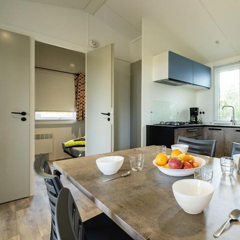 Stacaravan 5 personen - Evasion 28.5m² (2 kamers D) (- 9 jaar) + TV + Terras