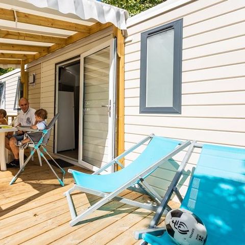Stacaravan 5 personen - Evasion 28.5m² (2 kamers M) (- 9 jaar) + TV + Terras