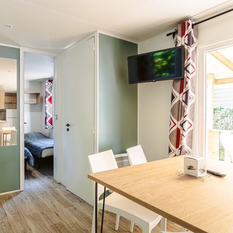 Mobilheim 6 personen - Mobilheim Grand Large Plus 34.5m² (3 Zimmer) (- 3 Jahre) + TV + Terrasse + Geschirrspüler + Klimaanlage 6 Pers.