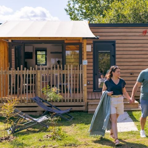 MOBILHOME 2 personnes - Mobil-home Plage Plus 18.6m² (- de 3 ans) (1 chambre) + TV + Clim + Lave-vaisselle 2 pers