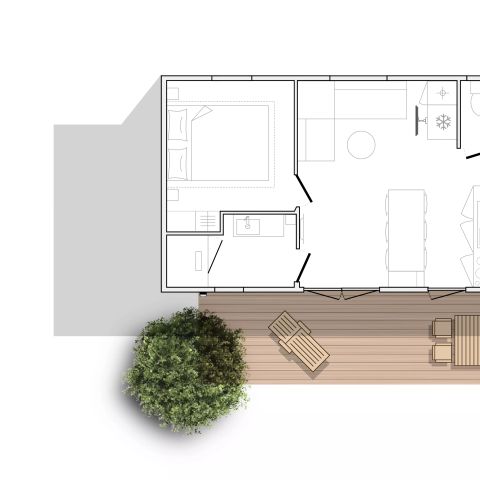 Mobile home 6 persons - Cosy Mobile Home 4 Rooms 6 People + TV