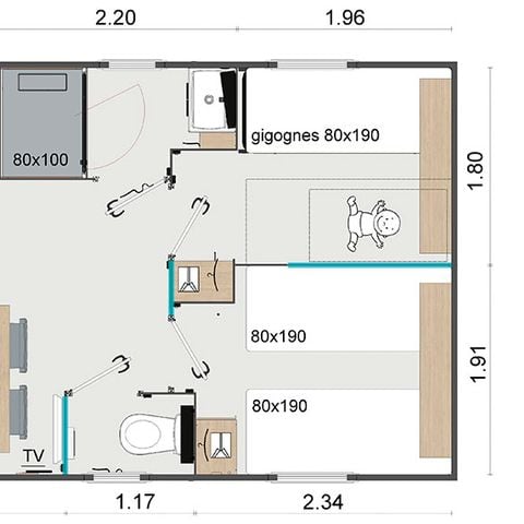 Mobilhome 6 personnes - SAINT-JULIEN - 3 chambres