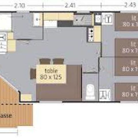 Mobile home 6 persons - HAUT-MEDOC 3CH