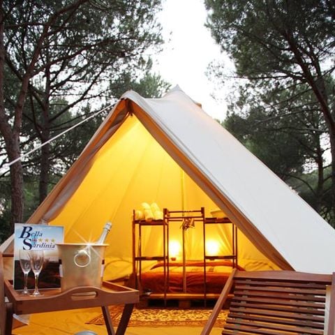 Canvas and wooden tent 4 persons - BELLA TENT - Without sanitary facilities