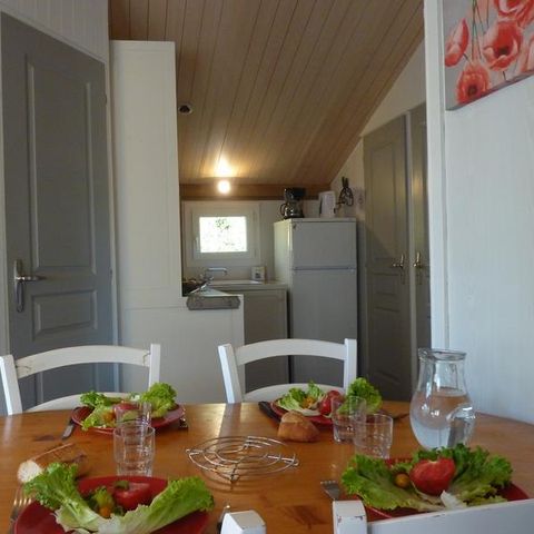 CHALET 4 personnes - Chalet Jade Confort 30m² (2 chambres) + Terrasse couverte 15m² + Côté rivière