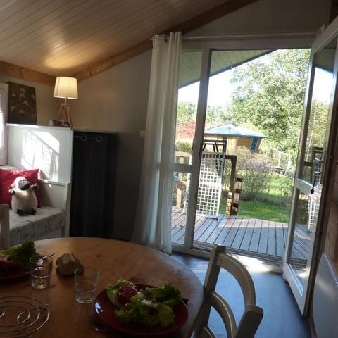 CHALET 4 personnes - Chalet Jade Confort 30m² (2 chambres) + Terrasse couverte 15m² + Côté rivière