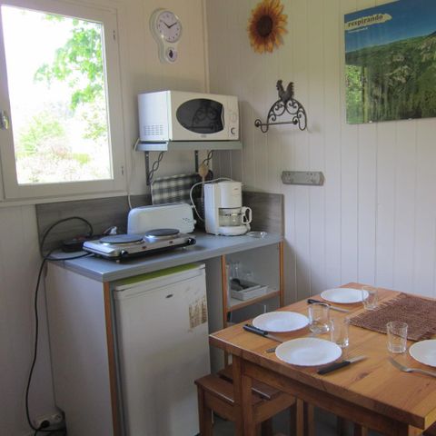 Chalet 2 persons - YELLOW CABANON without sanitary facilities