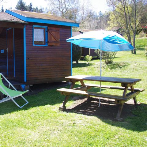 Chalet 1 person - CABANON STANDARD BLAU ohne Sanitäranlagen