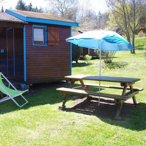 Chalet 1 persoon - STANDAARD CABANON BLAUW zonder sanitair