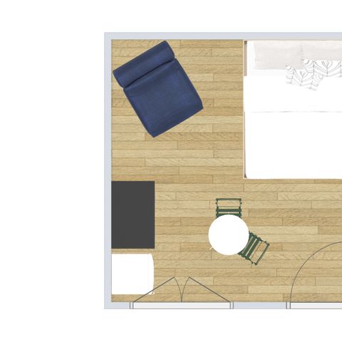 Chalet 2 personen - 1 kamer 12m² - zonder badkamer