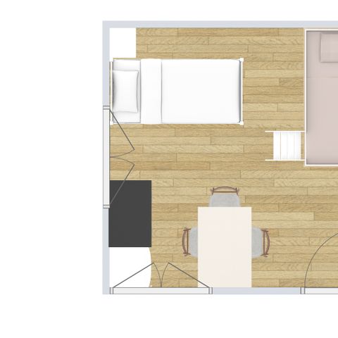 Chalet 3 personen - 1 kamer 15 m² - zonder badkamer