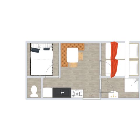 CASA MOBILE 4 persone - Casa mobile comfort NUOVA 2 camere da letto